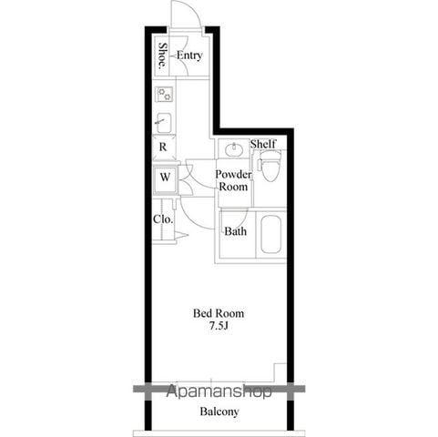 PASEO上野御徒町(1K/7階)の間取り写真