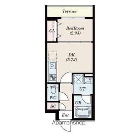 SーRESIDENCE北大前ASCENT(1DK/3階)の間取り写真