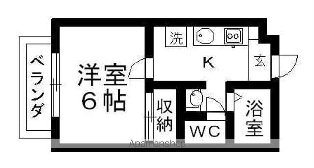 メゾンミサワウィンディ瀬戸(1K/2階)の間取り写真