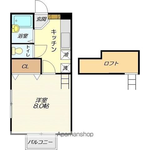 ドエル117(1K/1階)の間取り写真