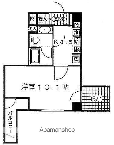 ユニフォート目黒中町(1K/4階)の間取り写真