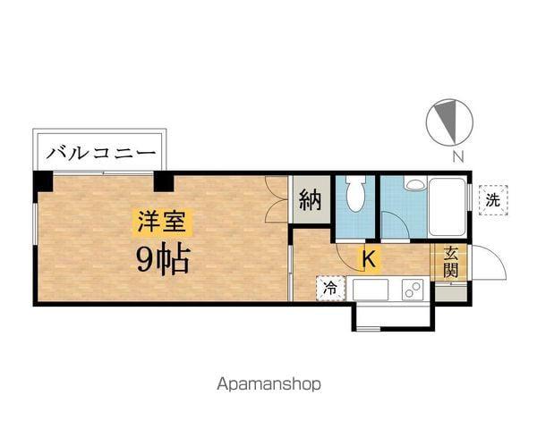 メゾン弥生(ワンルーム/2階)の間取り写真