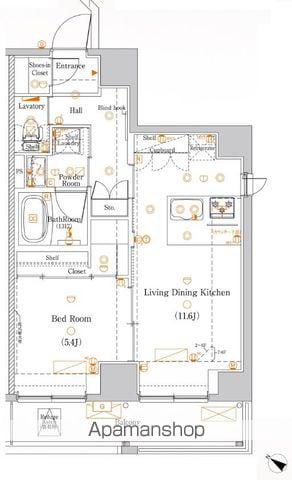DIPS十条仲原ウエスト(1LDK/2階)の間取り写真