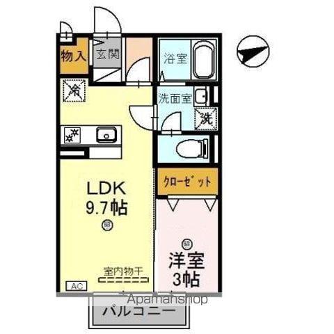 KNKS アダージョ(1LDK/2階)の間取り写真