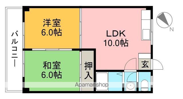 ハイツMINT(2LDK/3階)の間取り写真