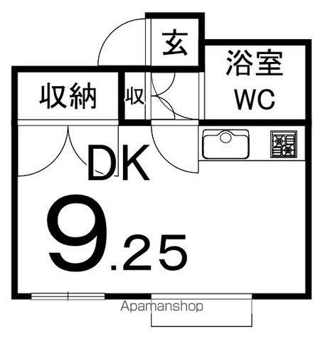 コーポ貝塚(1DK/2階)の間取り写真