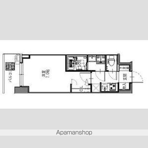 S-RESIDENCE難波大国町DEUX(1K/15階)の間取り写真