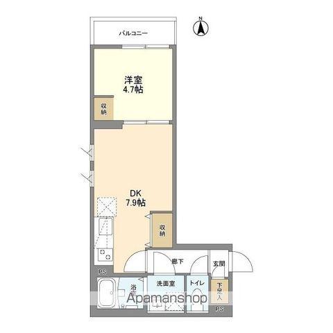 ウェルスクエア新中野Ⅱ(1DK/3階)の間取り写真