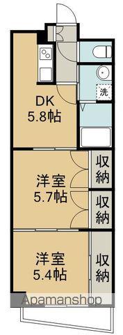 ロイヤルヒルズ中野(2DK/5階)の間取り写真