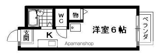 グランエクレール(1K/2階)の間取り写真