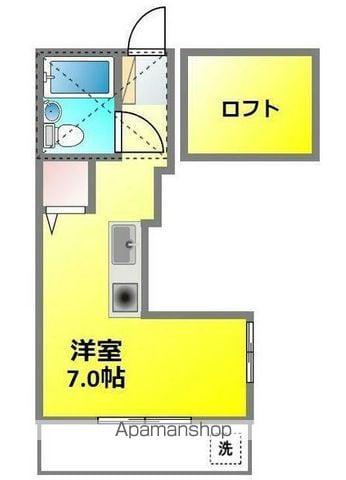 ベルハイム南ヶ丘(ワンルーム/2階)の間取り写真