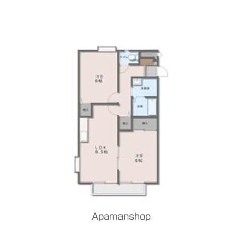 ロイヤルグリーンハイツ(2LDK/1階)の間取り写真