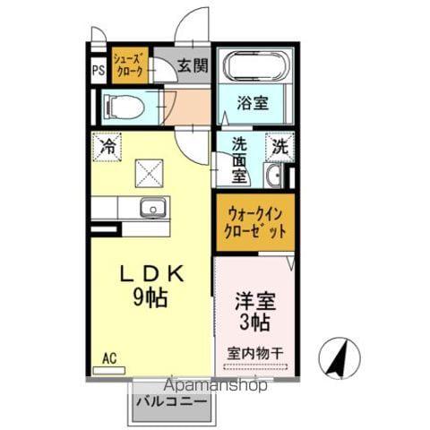 メゾンさくら(1LDK/1階)の間取り写真