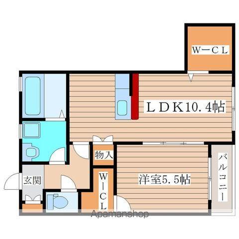 ビューライズあおばⅢ(1LDK/2階)の間取り写真