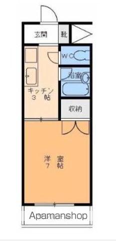 MOREビル(1K/4階)の間取り写真