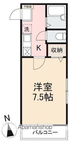 ケーズハウス(1K/2階)の間取り写真