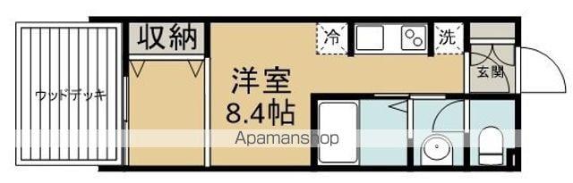 SVARTBRUN(ワンルーム/1階)の間取り写真