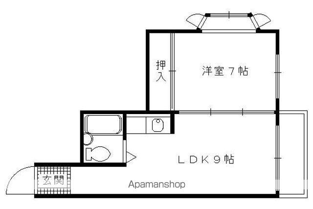 アークヒルズ桃山(1LDK/3階)の間取り写真