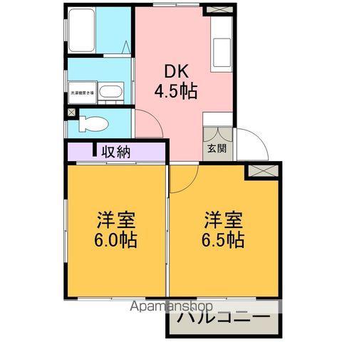 エムユー大西(2K/1階)の間取り写真
