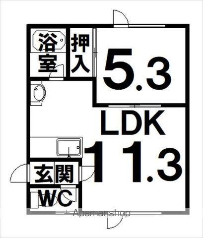 スタンザ(1LDK/1階)の間取り写真