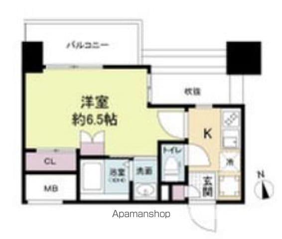 SERENITE難波GRANDESUD(1K/3階)の間取り写真