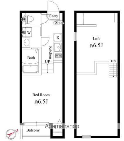 GARDENWALK(1K/1階)の間取り写真