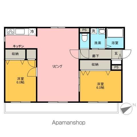 東北本線 久喜駅 徒歩11分 3階建 築22年(2LDK/3階)の間取り写真