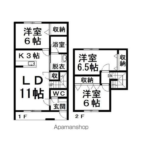 メゾンドカラーM(3LDK/1階)の間取り写真