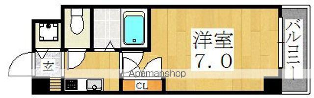 エストゥディオ・アヴァンサル(1K/8階)の間取り写真