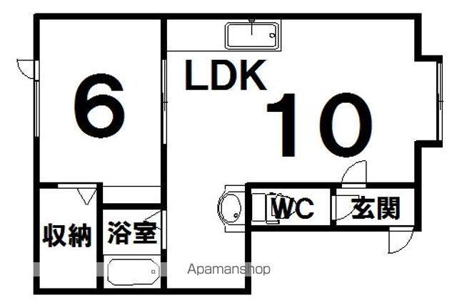 LEEK(1LDK/2階)の間取り写真