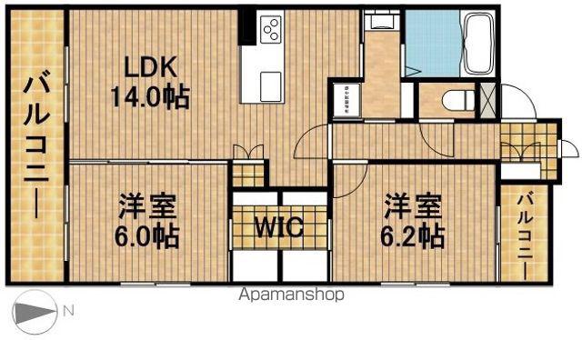 マーブルガーデン(2LDK/3階)の間取り写真