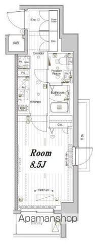 メイクスデザイン池袋イースト(1K/3階)の間取り写真