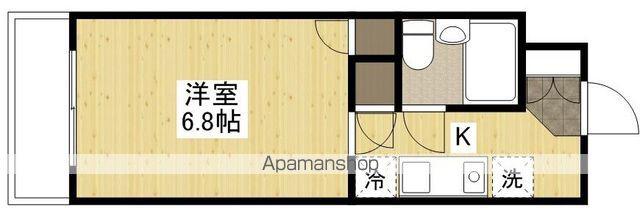 クルーズマンション(1K/4階)の間取り写真