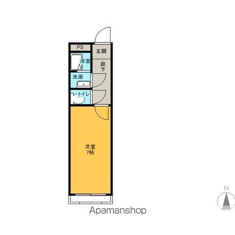 曙町KYハイツ(ワンルーム/1階)の間取り写真