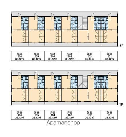 レオパレスUNO(1DK/2階)の間取り写真