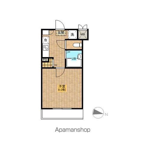 サンテミリオン千歳烏山(1K/4階)の間取り写真