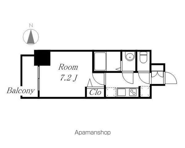 メイクス城西レジデンス(1K/8階)の間取り写真