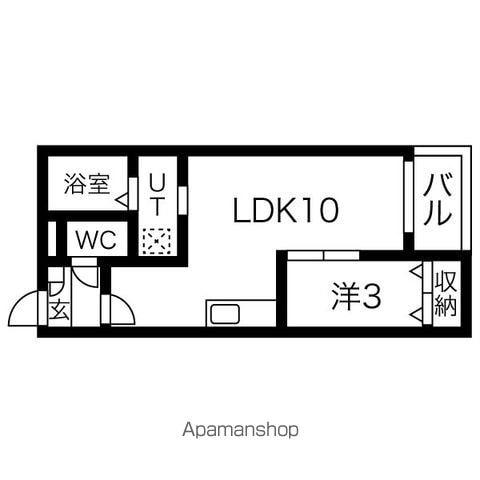 WARREN WAKAMIYAⅠ(1LDK/1階)の間取り写真