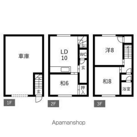 竹田アパートNO1(3LDK/1階)の間取り写真