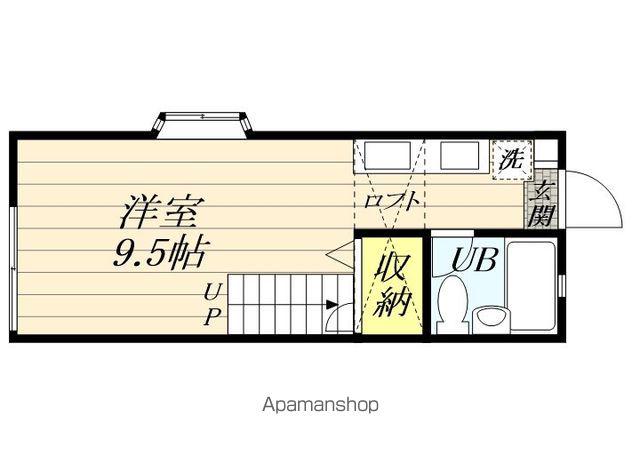 ハイツカミーナ(ワンルーム/2階)の間取り写真