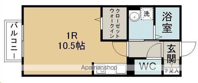 デンセプテムB(ワンルーム/2階)の間取り写真