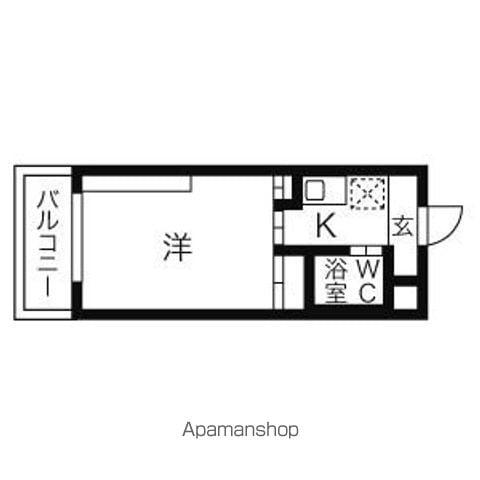 岩井橋ロイヤルハイツ(1K/2階)の間取り写真