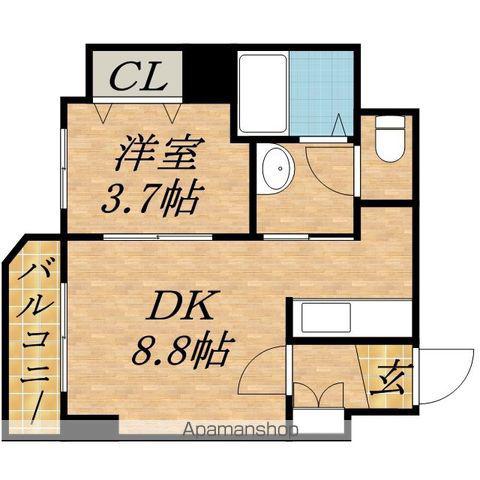 レジデンスタワー札幌(1LDK/2階)の間取り写真
