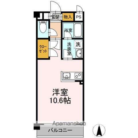 長町南クレスト(ワンルーム/2階)の間取り写真