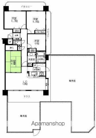 サンシティ郡山セントラルステージ107(4LDK/1階)の間取り写真