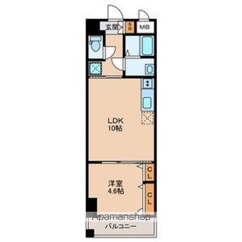 雅ビル(1LDK/8階)の間取り写真