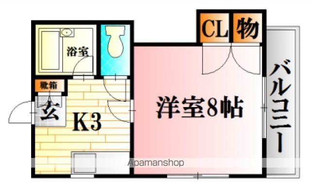 Yビル弐番館(1K/3階)の間取り写真