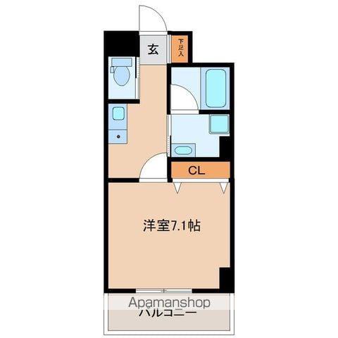 LUNA長町駅前(1K/5階)の間取り写真