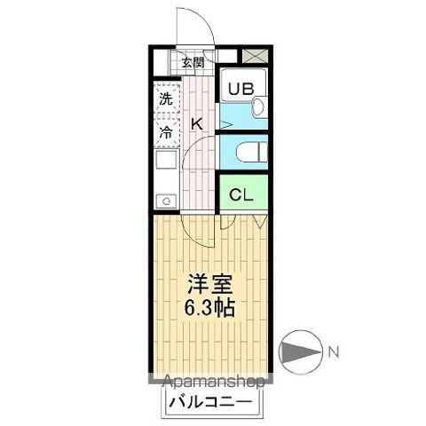 ラピュタSK(1K/2階)の間取り写真