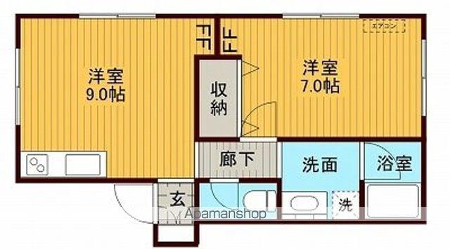 コテージ柳町(1LDK/2階)の間取り写真
